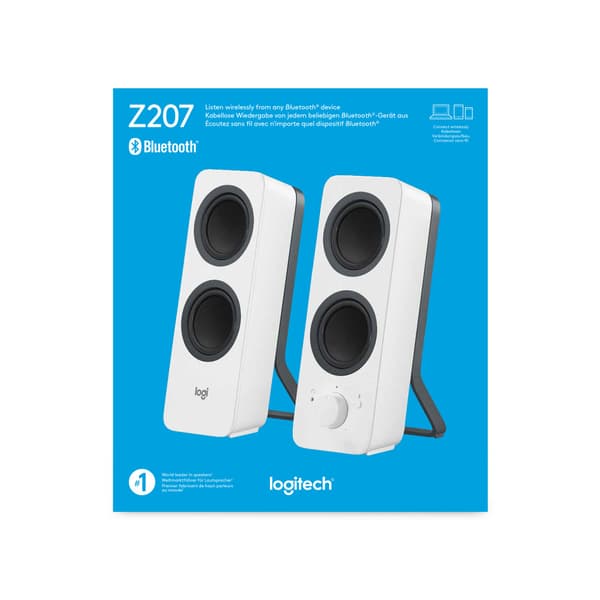 Logitech Z207 högtalare Vit Kabel & Trådlös 5 W