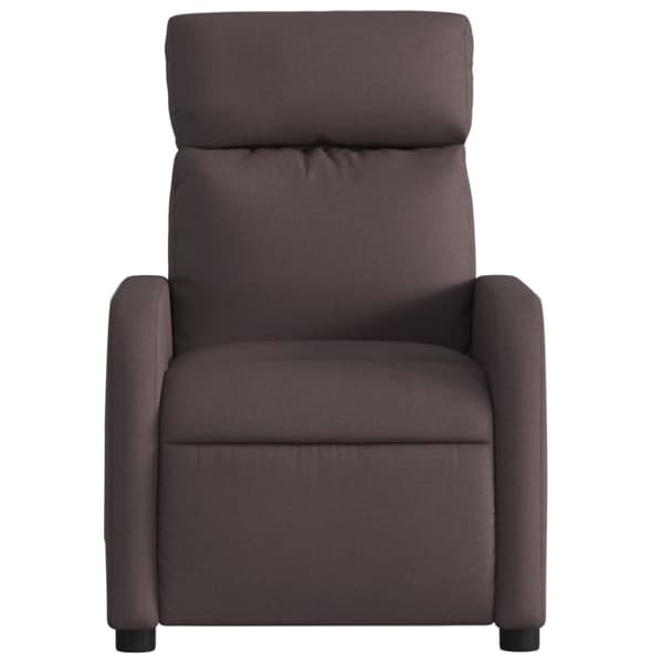 Massagefåtölj mörkbrun tyg