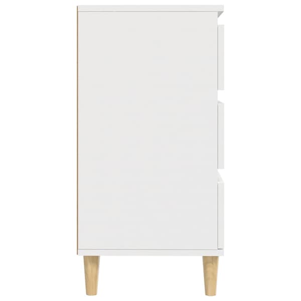 Byrå vit 60x35x70 cm konstruerat trä