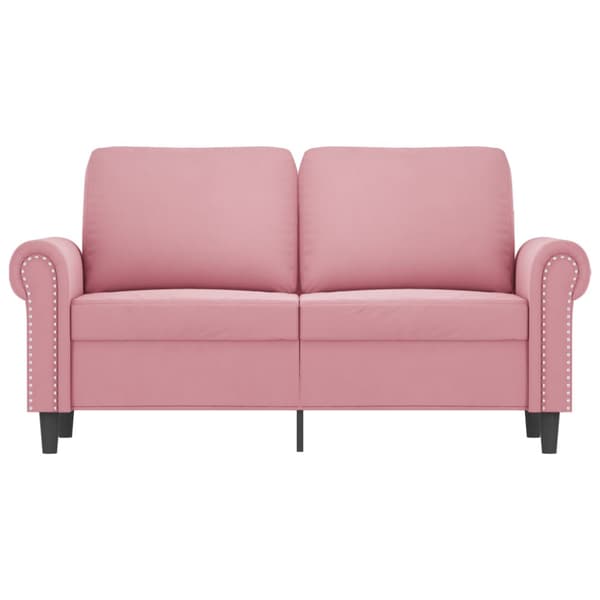 Soffa 2-sits rosa 120 cm sammet