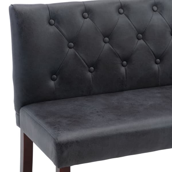 Bänk 120 cm konstmocka grå