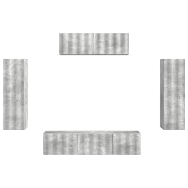 TV-skåp 5 pcs Betonggrå