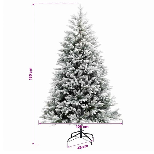 Plast Hingad Julgran 180 cm 300 LED-lampor Varmvit