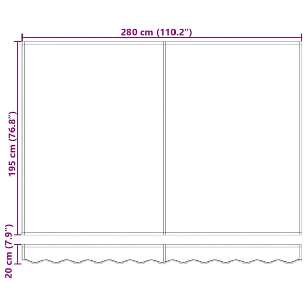Utfällbar markis Blå 300 x 200 cm tyg