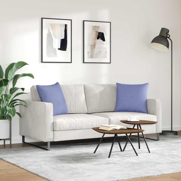 Sofakuddar 2 pcs Jeansblå 50 x 50 cm tyg