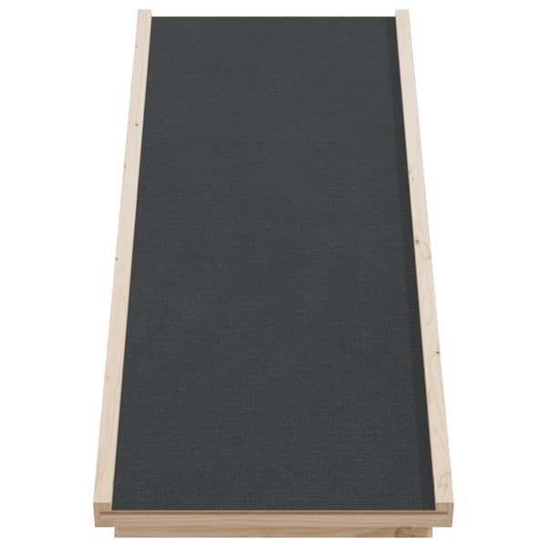 Hundramp grå 100x40 cm massiv gran