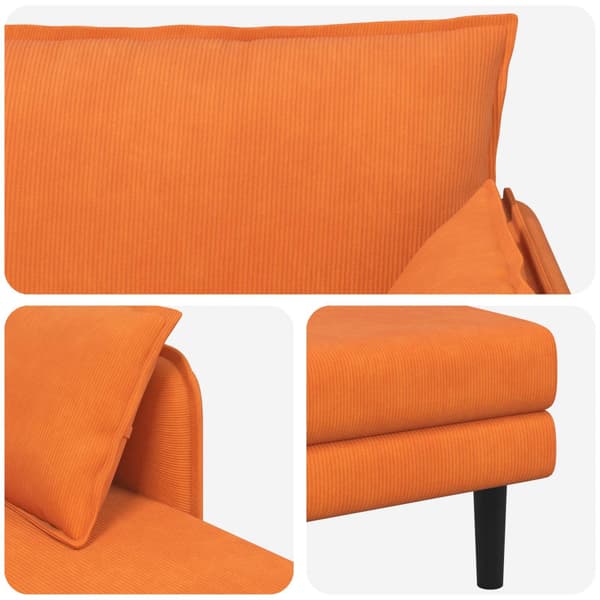 Stor schäslong Orange Mockatyg