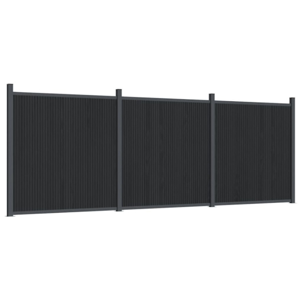 Staketpanel grå 526x186 cm WPC