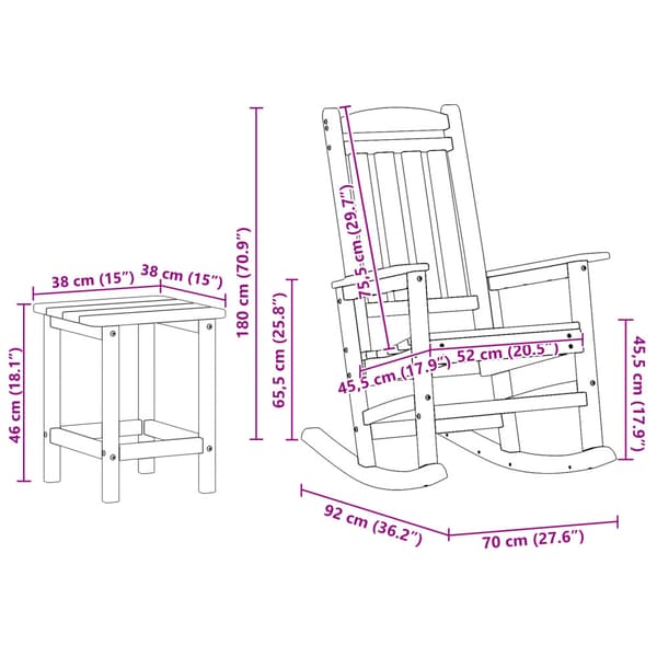Gungstol 3 pcs Vit polyeten