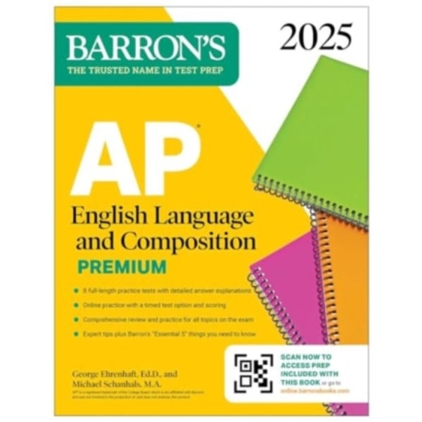 AP English Language and Composition Premium, 2025: Prep Book with 8 Practice Tests + Comprehensive Review + Online Practice (häftad, eng)