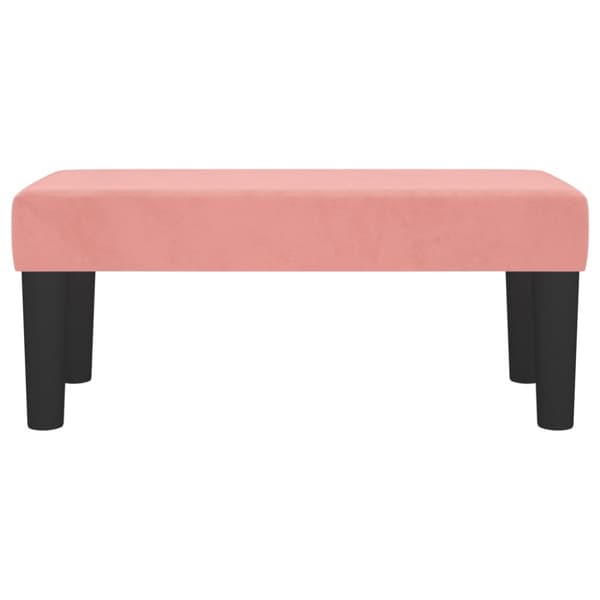 Bänk rosa 70x30x30 cm sammet