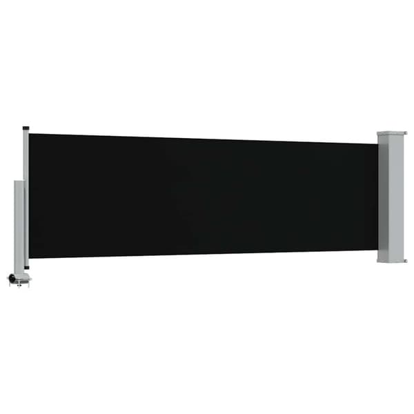 Infällbar sidomarkis 80x300 cm svart