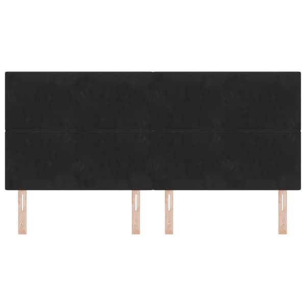 Huvudgavel Svart 200 cm Sammet