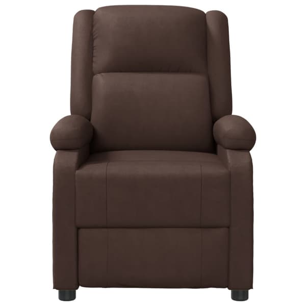 Massagefåtölj brun konstläder