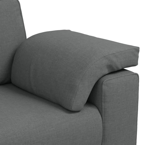 Soffa 2 pcs Mörkgrå 219 x 80 x 82 cm tyg