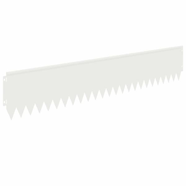 Kant för gräsmatta 20 pcs 103 x 20 cm Stål Vit