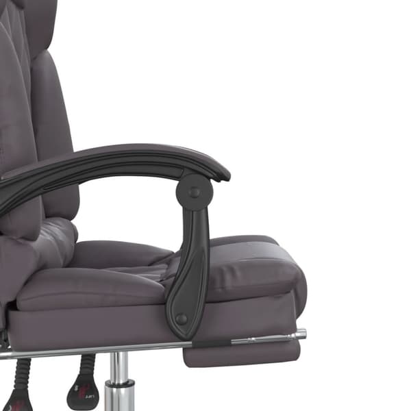 Kontorsstol med massage grå konstläder
