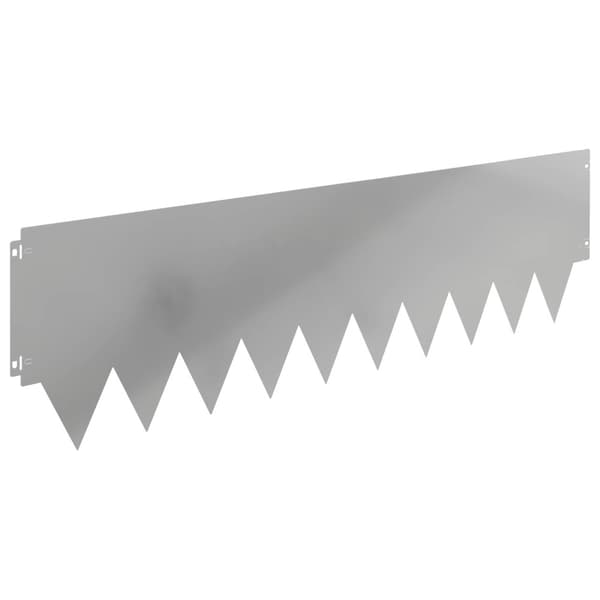 Kant för gräsmatta 20 pcs 103 x 30 cm metall Silver