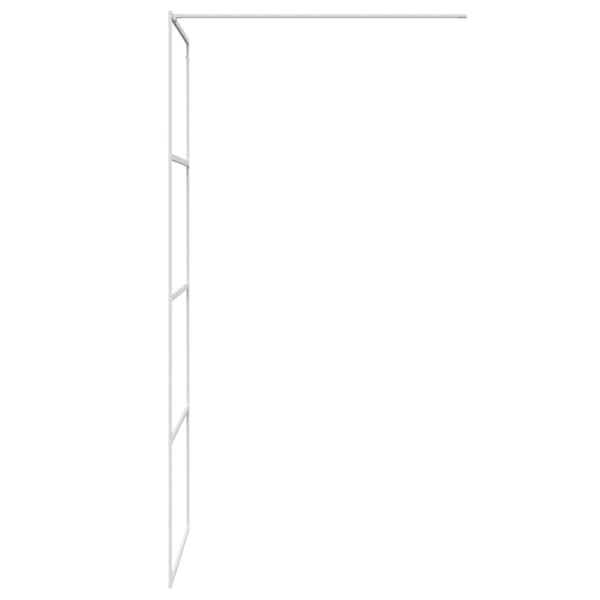 Duschvägg vit 80x195 cm klart ESG-glas