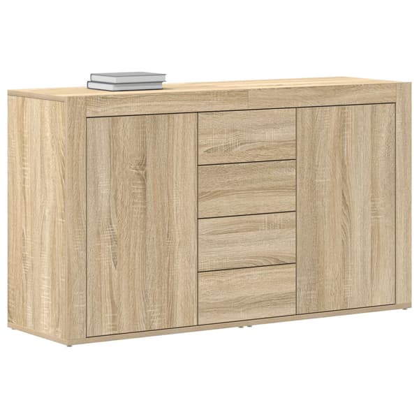 Sideboard med låda Sonoma-ek 120 x 36 x 69 cm Konstruerat trä