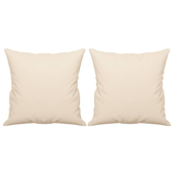 2-sitssoffa med prydnadskuddar beige 120 cm mikrofibertyg