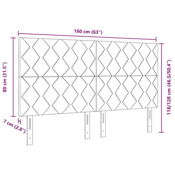 Huvudgavel Mörkblå 160 cm Sammet