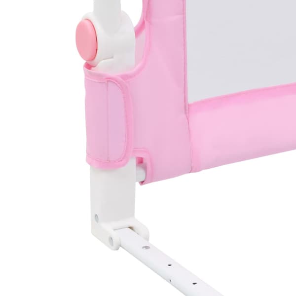 Sängskena för barn rosa 180x42 cm polyester