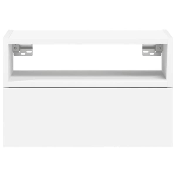 Väggmonterade sängbord 2 st vit 45x26x28,5 cm