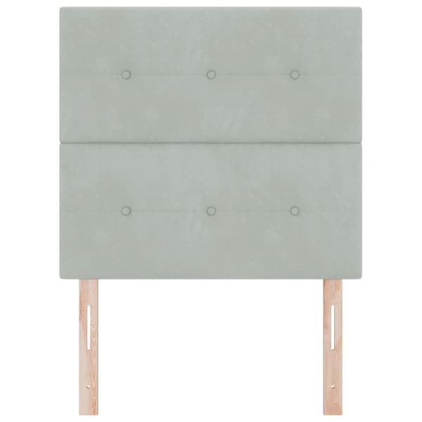 Huvudgavel Ljusgrå 80 cm Sammet