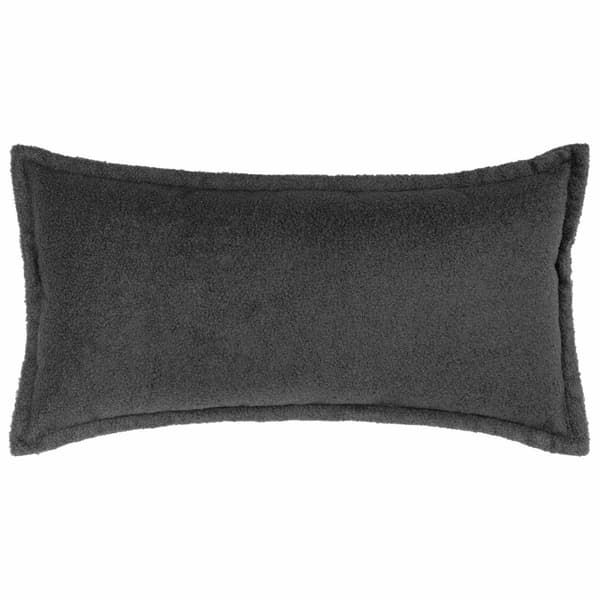 Kuddöverdrag 12 st HOUTEN Mörkgrå 40 x 80 cm Bouclé