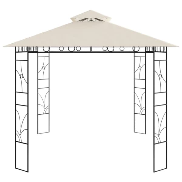 Paviljong 4x3x2,7 m gräddvit 160 g/m²