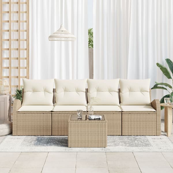 Trädgårdsoffset Beige 55 x 55 x 37 cm konstrotting