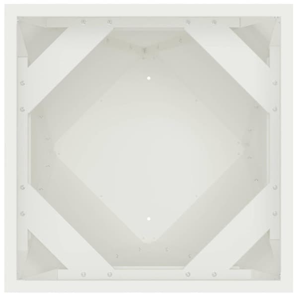 Planteringskärl 2 pcs Vit 30 x 30 x 75 cm Stål