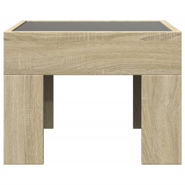 Soffbord med Infinity LEDs sonoma-ek 40x40x30 cm