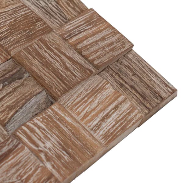 Väggpanel 11 st Naturlig 30 x 30 x 2 cm
