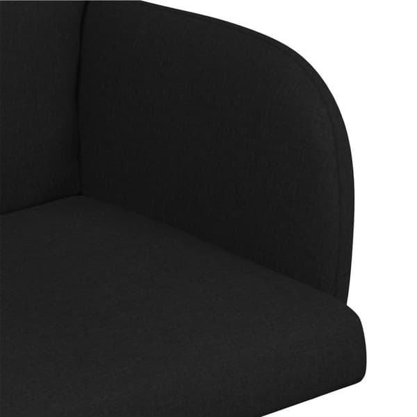 Matstolar 6 pcs Tyg Svart 60 x 56 x 96 cm