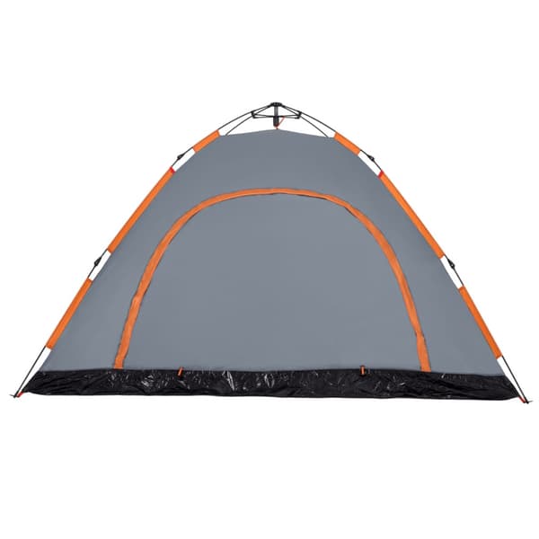 Campingtält 5 personer grå och orange snabbrest