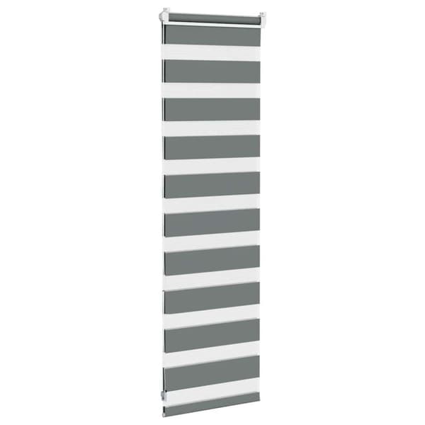 Rullgardin zebra mörkgrå 50x100 cm tyg bredd 45,9 cm polyester