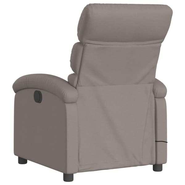 Elektrisk massagefåtölj taupe tyg