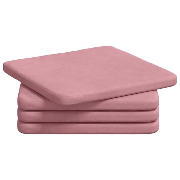 Sittkuddar 4 pcs Rosa 40 x 40 x 3 cm Sammet
