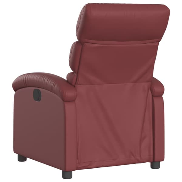 Reclinerfåtölj vinröd konstläder