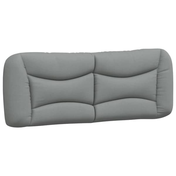 Bed Frame with LED without Mattress "Hvar" Light Grey 180x200 cm Fabric