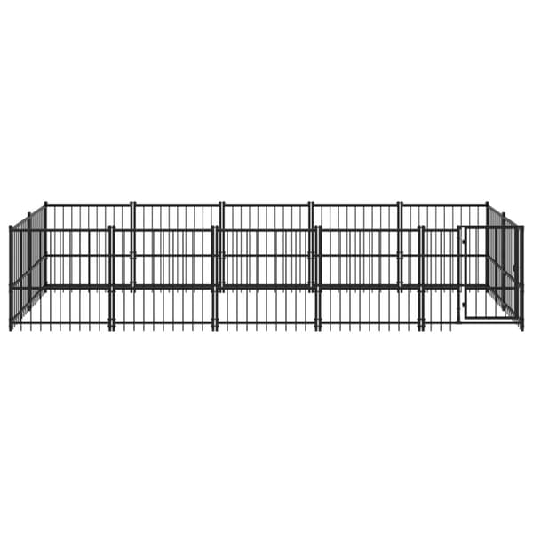 Hundgård för utomhusbruk stål 9,38 m²