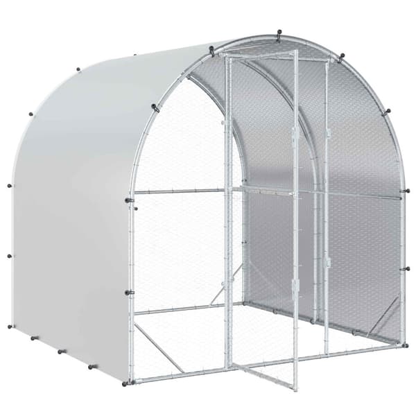 Hönsgård Silver 200 x 200 x 200 cm Galvaniserat stål