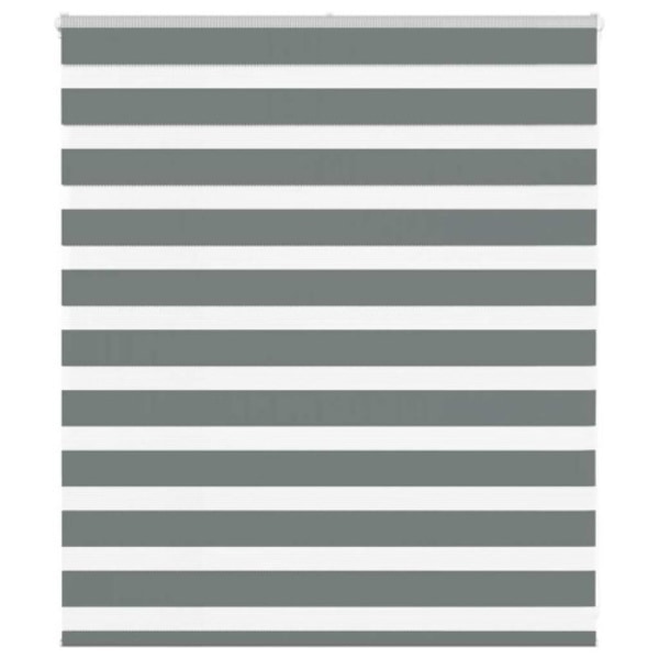 Rullgardin zebra mörkgrå 135x100 cm tyg bredd 130,9cm polyester