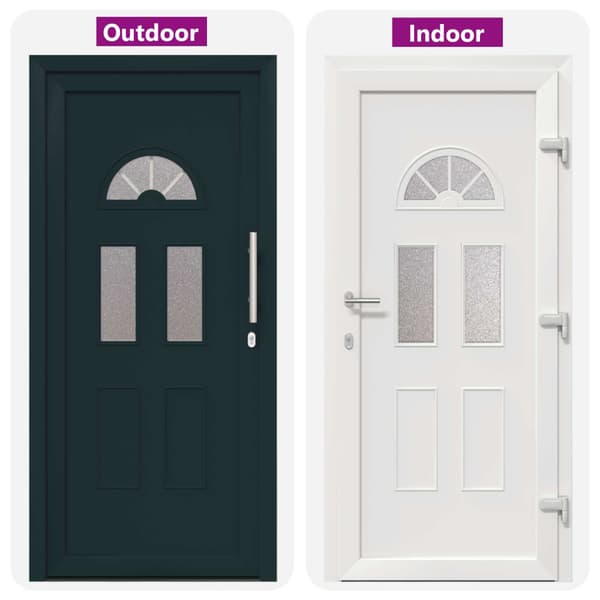 Framdörr Antracit 98 x 208 cm PVC