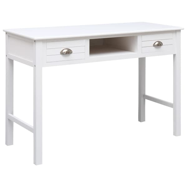 Skrivbord vit 110x45x76 cm trä