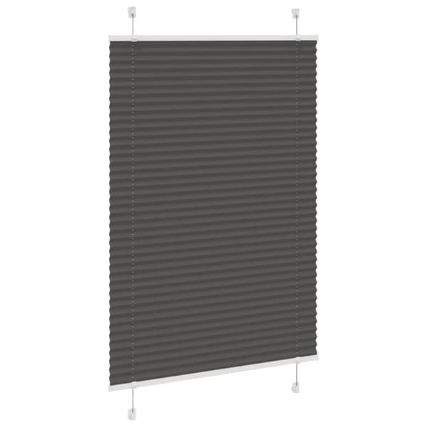 Plisserad persienn svart 85x150 cm tyg bredd 84,4 cm polyester