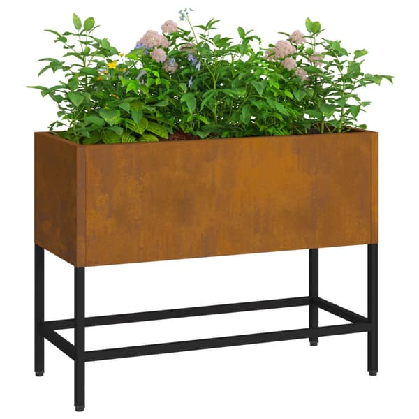 Höjdträdgårdsplanterare Rostig 60 x 26 x 45 cm