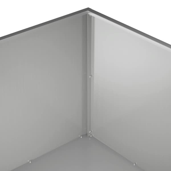 Trädgårdsplanterare Silver 100 x 100 x 40 cm Galvaniserat stål